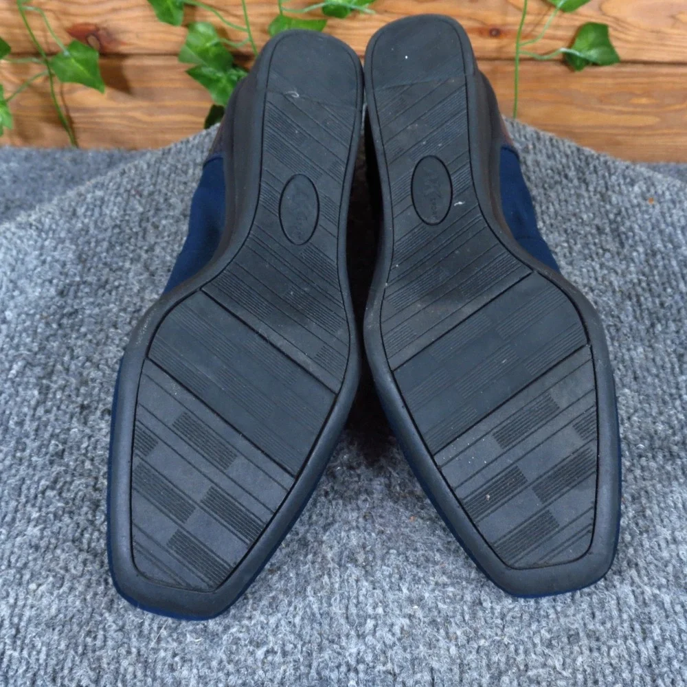 Anne Klein AK Wisher 2 Women Wedge Pump Size 9 Office Professional Navy Blue